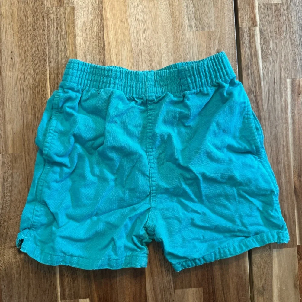 Vintage Talbots Kids Teal‎ Cotton Elastic Waist Shorts Size Small Style 902